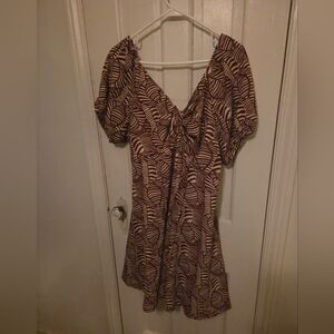 Lily Morgan Women's Puff Sleeves Mini Dress Size X-large